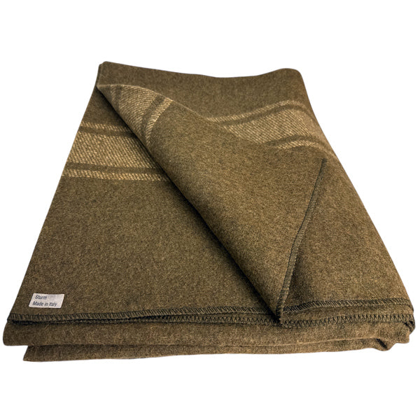 GENUINE ITALIAN MILITARY WOOL BLEND BLANKET
