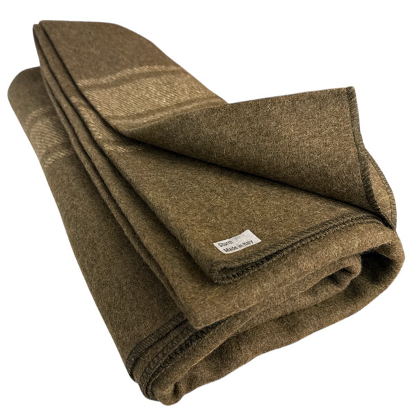GENUINE ITALIAN MILITARY WOOL BLEND BLANKET