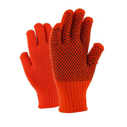 GRAND SIERRA MENS BLAZE ORANGE GLOVE WITH DOTS