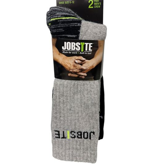 JOBSITE­™ 2 PAIR MENS WORK CREW SOCKS