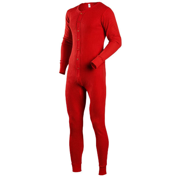 MENS RED THERMAL UNION SUIT