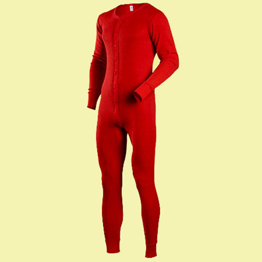 MENS RED THERMAL UNION SUIT