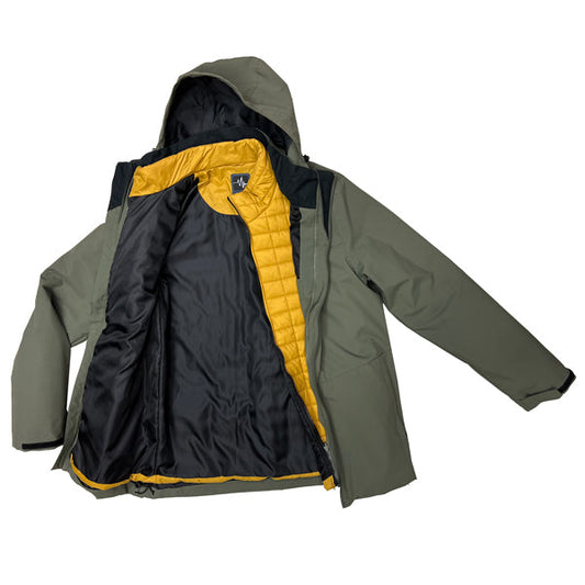 PULSE® ALTITUDE OLIVE JACKET WITH MUSTARD LINER