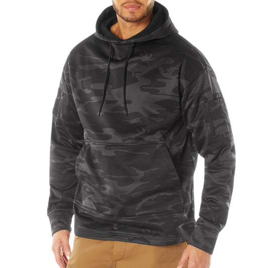 ROTHCO MIDNIGHT BLACK CAMO CONCEALED CARRY HOODIE