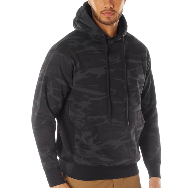 ROTHCO MIDNIGHT BLACK CAMO EVERY DAY PULLOVER HOODIE