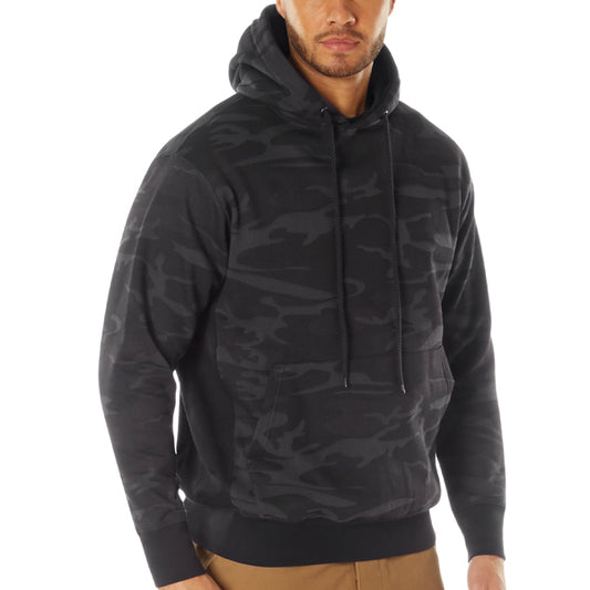 ROTHCO MIDNIGHT BLACK CAMO EVERY DAY PULLOVER HOODIE
