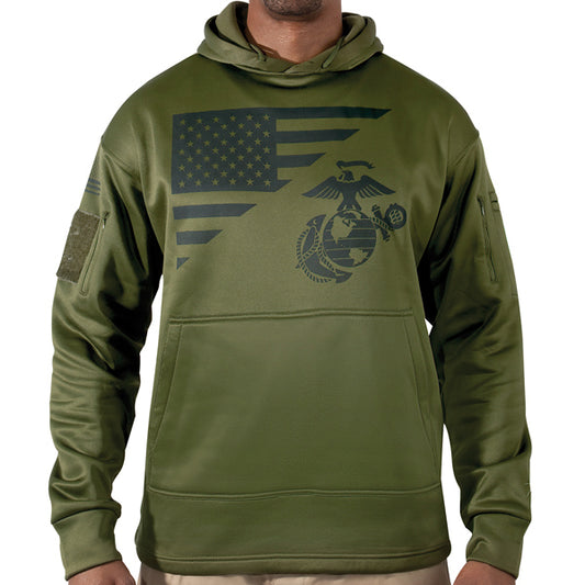 ROTHCO US FLAG / USMC EAGLE, GLOBE & ANCHOR CONCEALED CARRY HOODIE