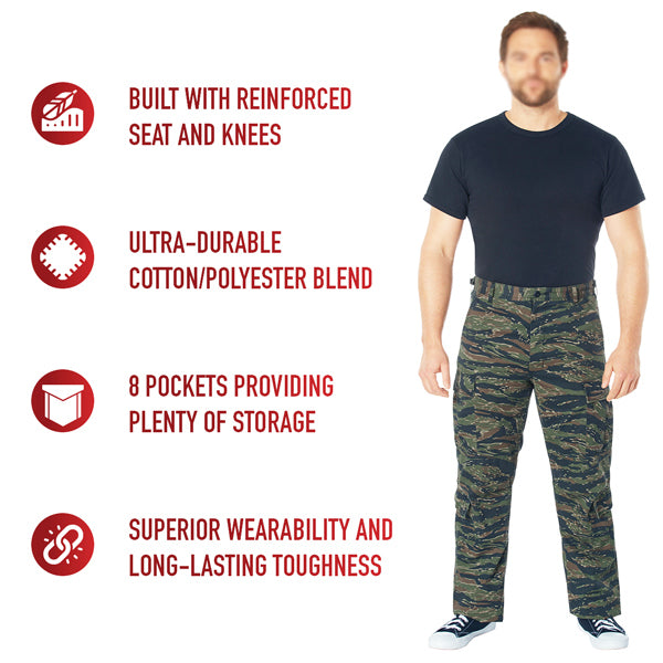ROTHCO VINTAGE PARATROOPER CARGO FATIGUE TIGER STRIPE PANTS