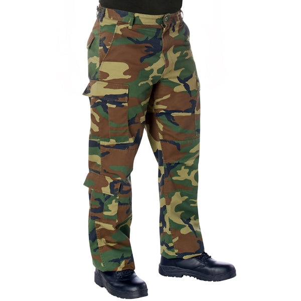 ROTHCO VINTAGE PARATROOPER CARGO FATIGUE WOODLAND CAMO PANTS