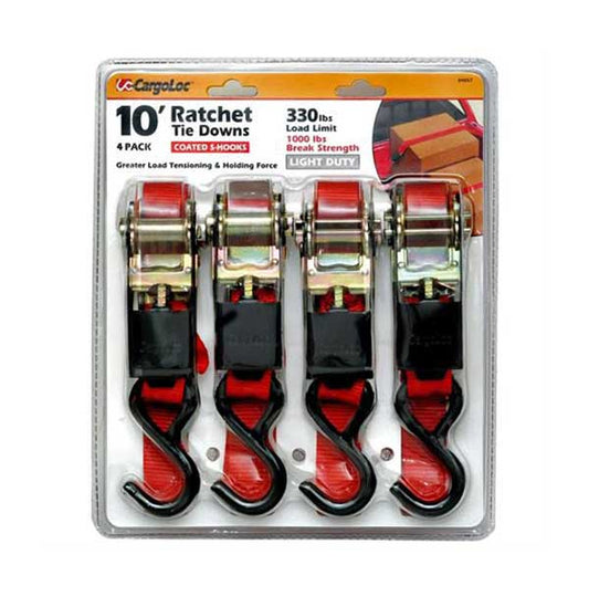 CARGOLOC 10' RATCHET TIE DOWNS