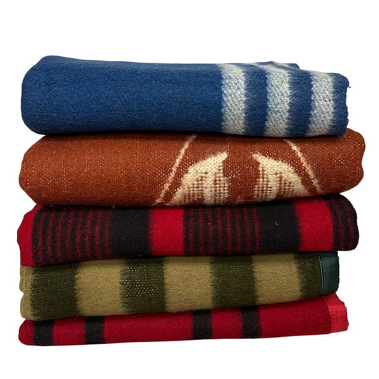 VINTAGE ROMANIAN SURPLUS 70% WOOL BLANKETS