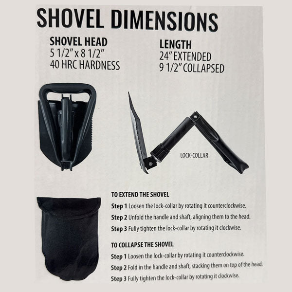 SE® TRI-FOLD SERRATED SHOVEL