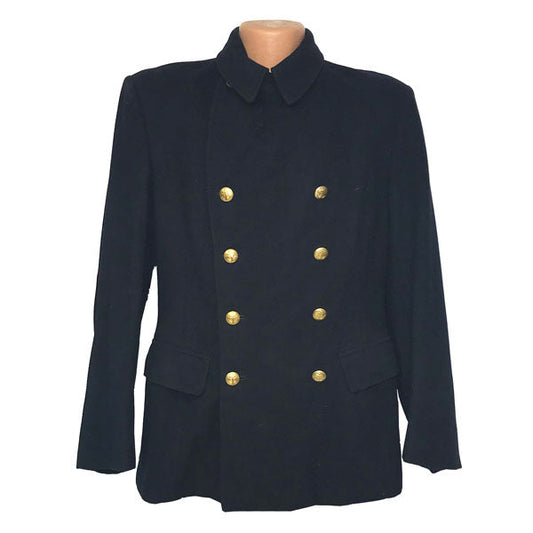SWEDISH MILITARY SURPLUS NAVY WOOL COAT