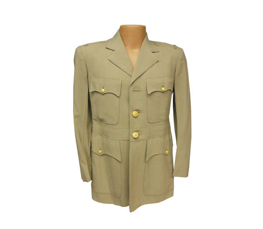 U.S. NAVY WORLD WAR II SERVICE DRESS KHAKI OFFICER JACKET