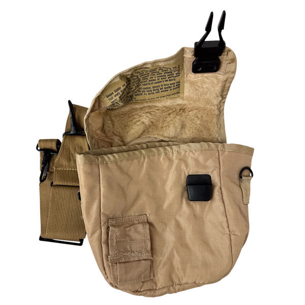 US SURPLUS 2QT COLLAPSIBLE NEW TAN CANTEEN COVER WITH SLING