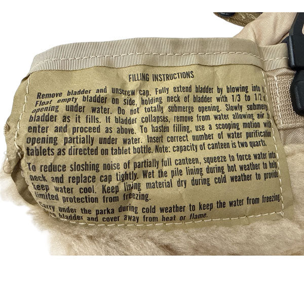 US SURPLUS 2QT COLLAPSIBLE NEW TAN CANTEEN COVER WITH SLING