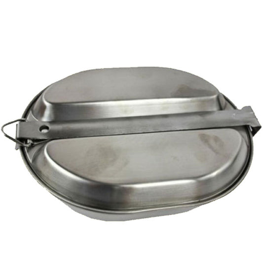 US GI SURPLUS USED STAINLESS STEEL MESS KIT