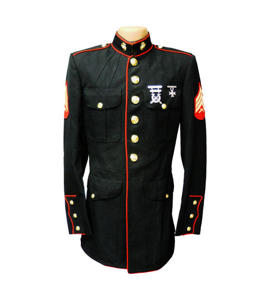 USMC MENS DRESS COAT POLY/WOOL GABARDINE