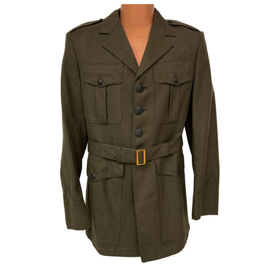 USMC SURPLUS POLY/WOOL GREEN GABARDINE COAT