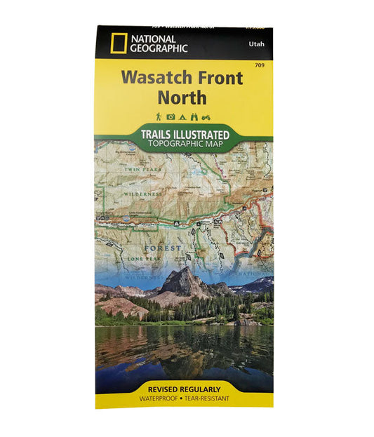 NATIONAL GEOGRAPHIC WASATCH FRONT NORTH UTAH TRAIL MAP #709