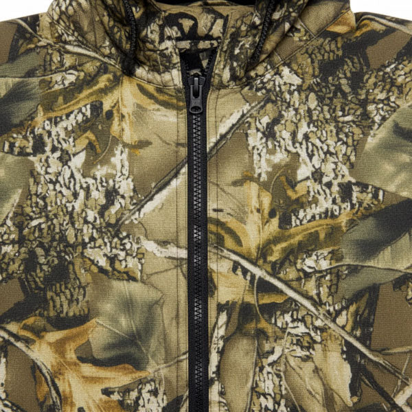 WORLD FAMOUS SPORTS® BURLY CAMO HOODED ZIPPERED JACKET