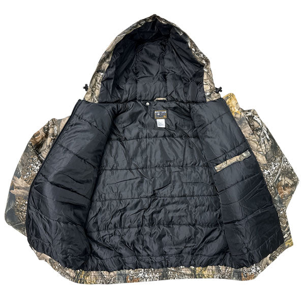 WORLD FAMOUS SPORTS® BURLY CAMO HOODED ZIPPERED JACKET