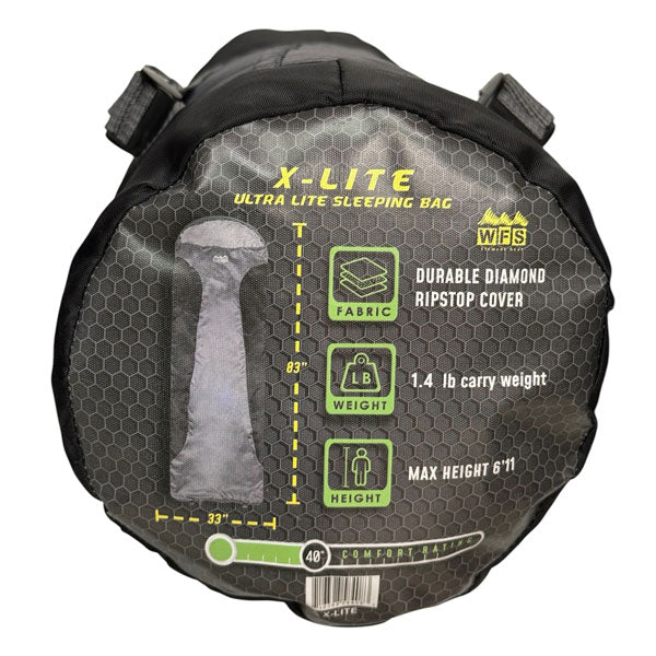 WORLD FAMOUS SPORTS®   40°F ULTRA LIGHT SLEEPING BAG