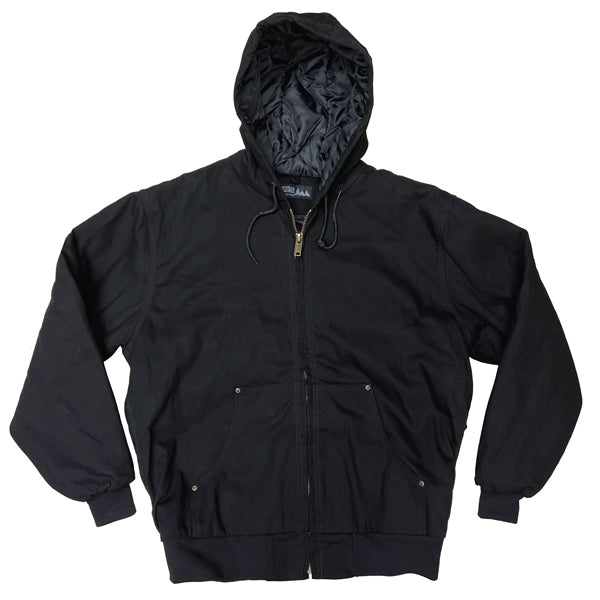 WORLD FAMOUS SPORTS MENS WORK CANVAS JACKET WITH HOOD
