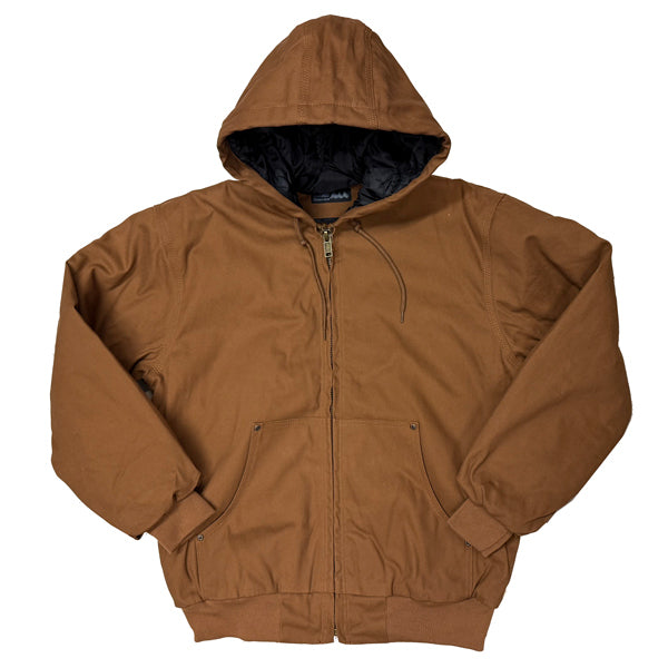 WORLD FAMOUS SPORTS MENS WORK CANVAS JACKET WITH HOOD